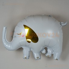 Шар (33''/84 см) Фигура, Слоник, Белый